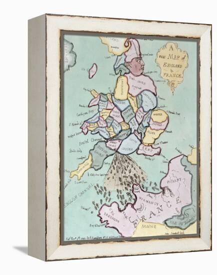 The French Invasion, or John Bull Bombarding the Bum-Boats, Published by Hannah Humphrey in 1793-James Gillray-Framed Premier Image Canvas