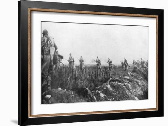 The French Launch their Offensive, 2nd Battle of Champagne, France, 25 September 1915-null-Framed Giclee Print