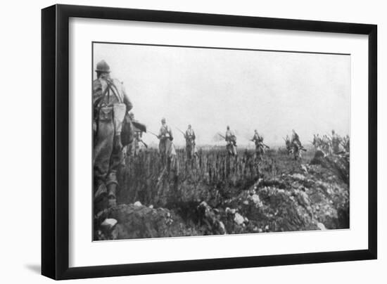 The French Launch their Offensive, 2nd Battle of Champagne, France, 25 September 1915-null-Framed Giclee Print