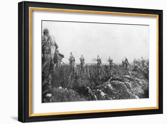 The French Launch their Offensive, 2nd Battle of Champagne, France, 25 September 1915-null-Framed Giclee Print