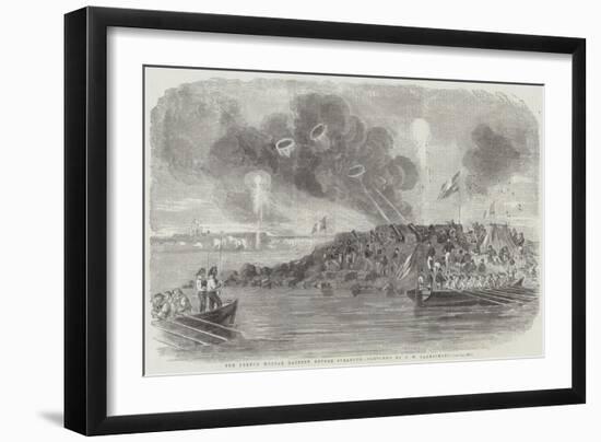 The French Mortar Battery before Sveaborg-John Wilson Carmichael-Framed Giclee Print