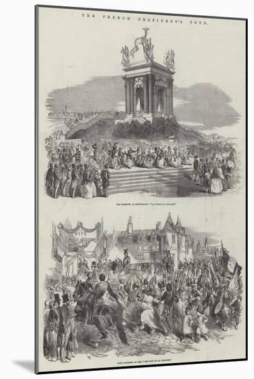 The French President's Tour-Sir John Gilbert-Mounted Giclee Print