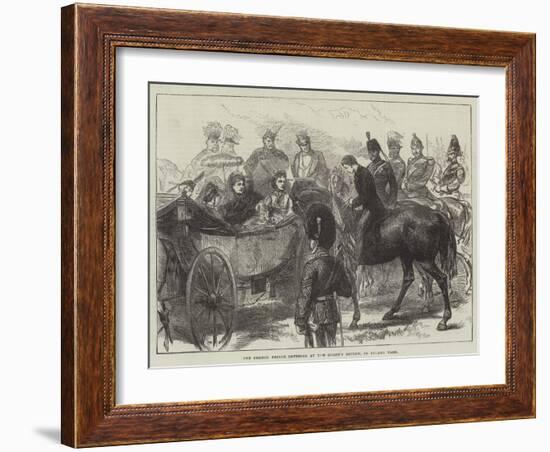 The French Prince Imperial at the Queen's Review, in Bushey Park-null-Framed Giclee Print