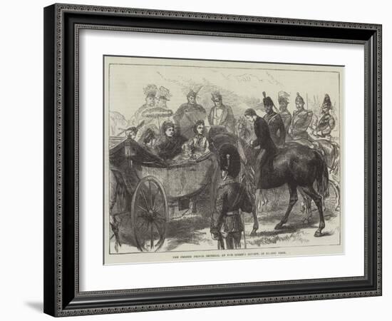 The French Prince Imperial at the Queen's Review, in Bushey Park-null-Framed Giclee Print