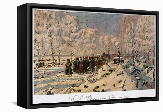 The French Retreat from Moscow in October 1812, C.1888-95-Vasili Vasilievich Vereshchagin-Framed Premier Image Canvas