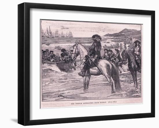 The French Retreating from Torbay Ad 1690-William Barnes Wollen-Framed Giclee Print