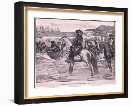 The French Retreating from Torbay Ad 1690-William Barnes Wollen-Framed Giclee Print