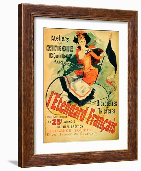 "The French Standard," Poster Advertising the Atelier De Constructions Mecaniques-Jules Chéret-Framed Giclee Print