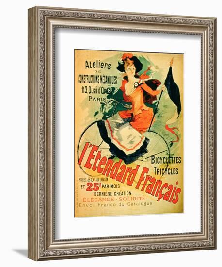 "The French Standard," Poster Advertising the Atelier De Constructions Mecaniques-Jules Chéret-Framed Giclee Print