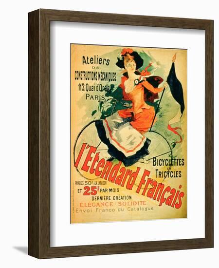 "The French Standard," Poster Advertising the Atelier De Constructions Mecaniques-Jules Chéret-Framed Giclee Print