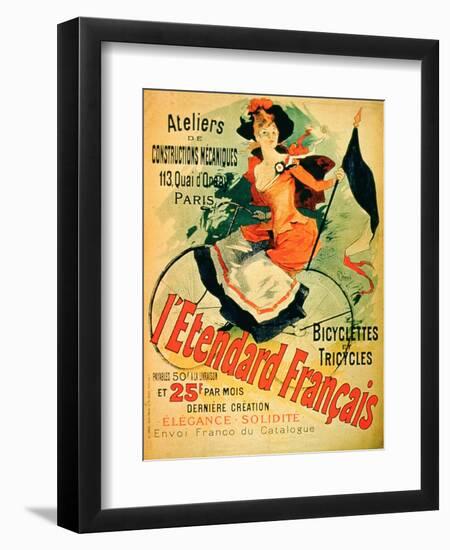 "The French Standard," Poster Advertising the Atelier De Constructions Mecaniques-Jules Chéret-Framed Giclee Print