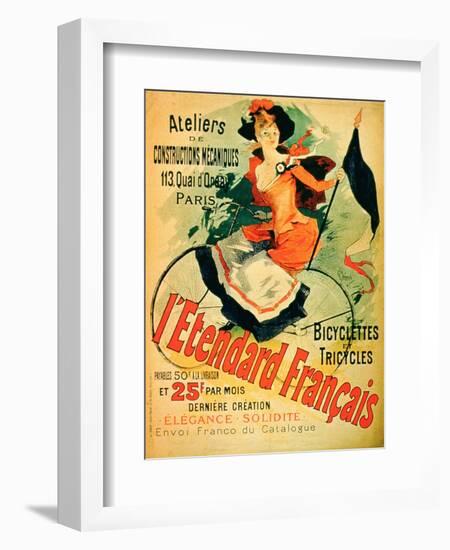 "The French Standard," Poster Advertising the Atelier De Constructions Mecaniques-Jules Chéret-Framed Giclee Print