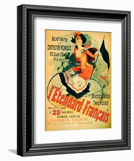 "The French Standard," Poster Advertising the Atelier De Constructions Mecaniques-Jules Chéret-Framed Giclee Print