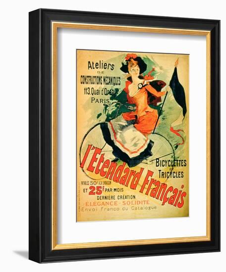 "The French Standard," Poster Advertising the Atelier De Constructions Mecaniques-Jules Chéret-Framed Giclee Print