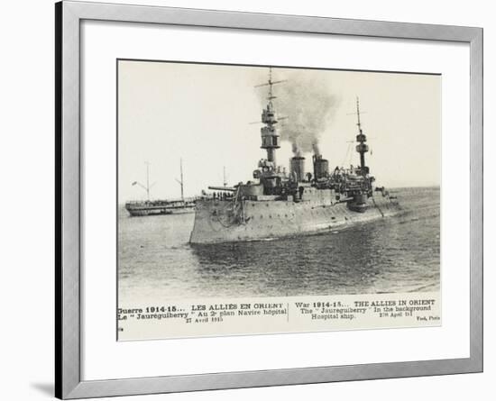 The French Warship Jaureguiberry - Dardanelles-null-Framed Photographic Print