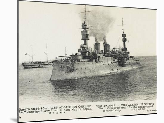 The French Warship Jaureguiberry - Dardanelles-null-Mounted Photographic Print