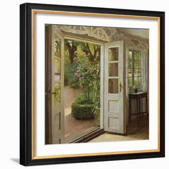 The French Windows-John Leopold Lubschitz-Framed Giclee Print