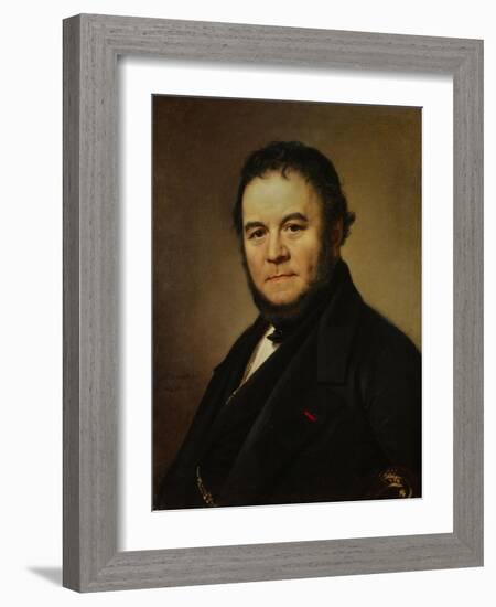 The French Writer Henri Beyle, also known as Stendhal, 1840-Johan Olaf Sodermark-Framed Art Print