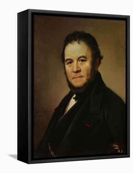 The French Writer Henri Beyle, also known as Stendhal, 1840-Johan Olaf Sodermark-Framed Stretched Canvas