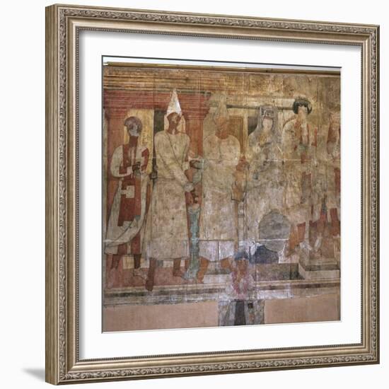 The 'Fresco of Conon' from the temple of Dura Europos, Syria, late 1st century AD-Werner Forman-Framed Photographic Print