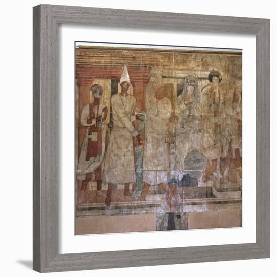 The 'Fresco of Conon' from the temple of Dura Europos, Syria, late 1st century AD-Werner Forman-Framed Photographic Print