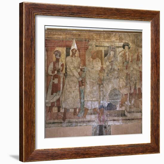 The 'Fresco of Conon' from the temple of Dura Europos, Syria, late 1st century AD-Werner Forman-Framed Photographic Print