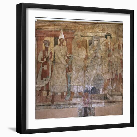 The 'Fresco of Conon' from the temple of Dura Europos, Syria, late 1st century AD-Werner Forman-Framed Photographic Print