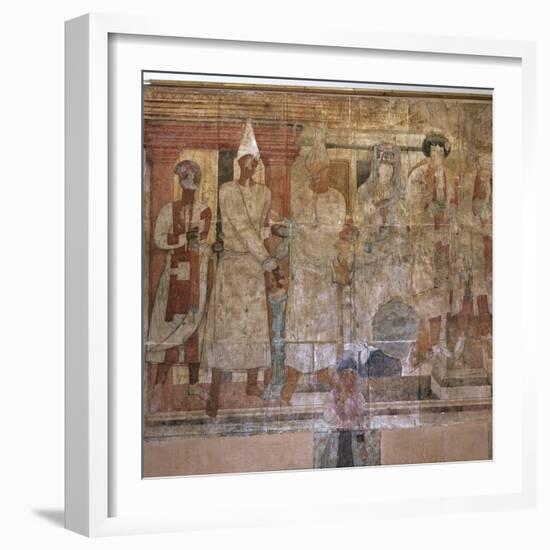 The 'Fresco of Conon' from the temple of Dura Europos, Syria, late 1st century AD-Werner Forman-Framed Photographic Print