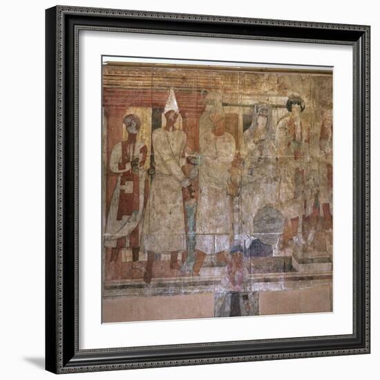 The 'Fresco of Conon' from the temple of Dura Europos, Syria, late 1st century AD-Werner Forman-Framed Photographic Print