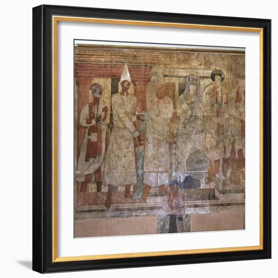 The 'Fresco of Conon' from the temple of Dura Europos, Syria, late 1st century AD-Werner Forman-Framed Photographic Print