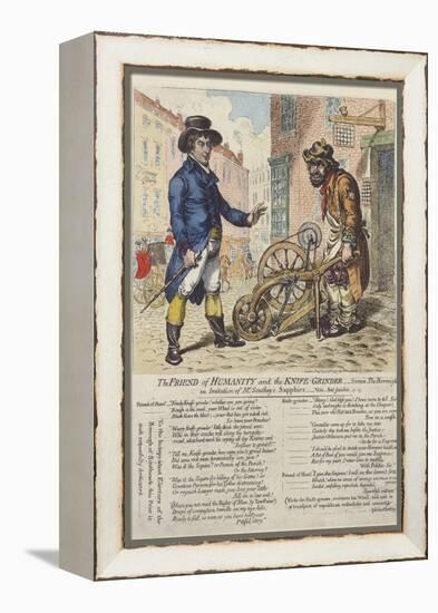 'The Friend of Humanity and the Knife Grinder', 1797 (Hand-Coloured Etching)-James Gillray-Framed Premier Image Canvas