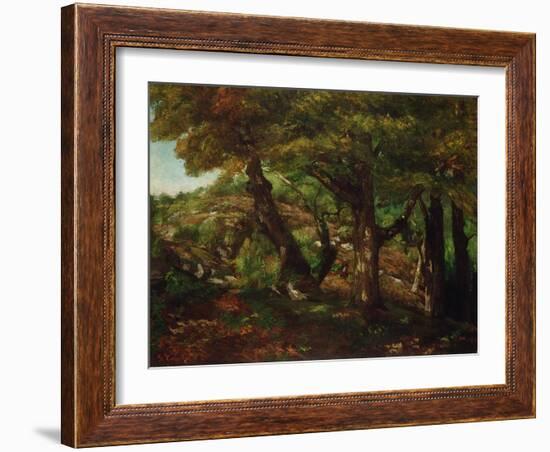 The Fringe of the Forest, C.1856 (Oil on Canvas)-Gustave Courbet-Framed Giclee Print