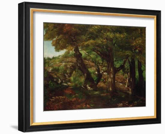 The Fringe of the Forest, C.1856 (Oil on Canvas)-Gustave Courbet-Framed Giclee Print