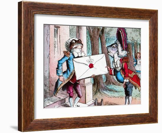 'The Frog Footman delivers the invitation', c1910-John Tenniel-Framed Giclee Print