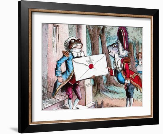 'The Frog Footman delivers the invitation', c1910-John Tenniel-Framed Giclee Print