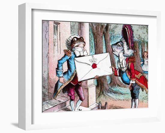 'The Frog Footman delivers the invitation', c1910-John Tenniel-Framed Giclee Print