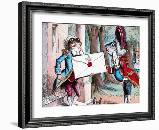 'The Frog Footman delivers the invitation', c1910-John Tenniel-Framed Giclee Print