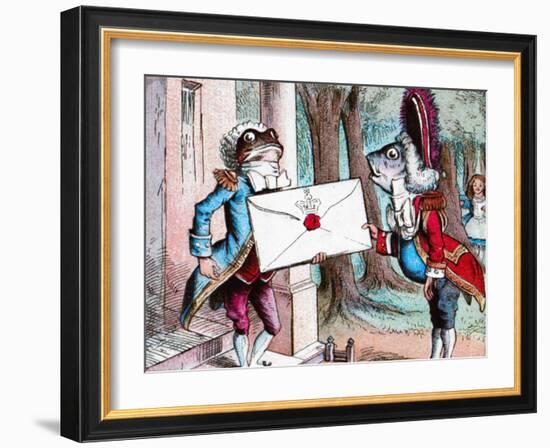 'The Frog Footman delivers the invitation', c1910-John Tenniel-Framed Giclee Print