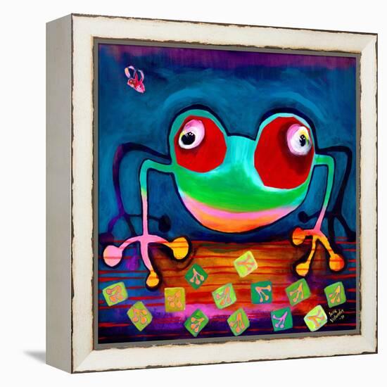 The Frog Jumps-Susse Volander-Framed Stretched Canvas
