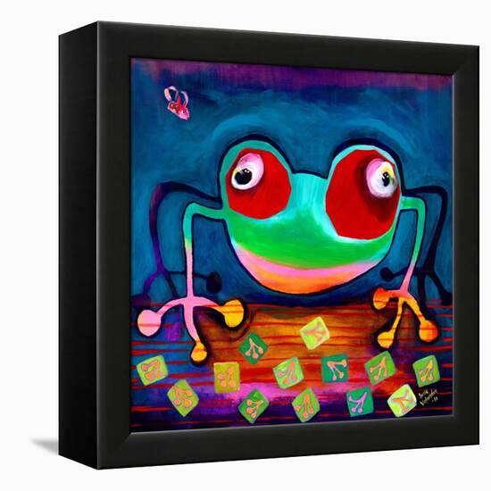 The Frog Jumps-Susse Volander-Framed Stretched Canvas