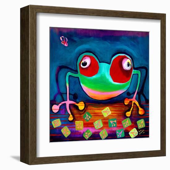 The Frog Jumps-Susse Volander-Framed Art Print