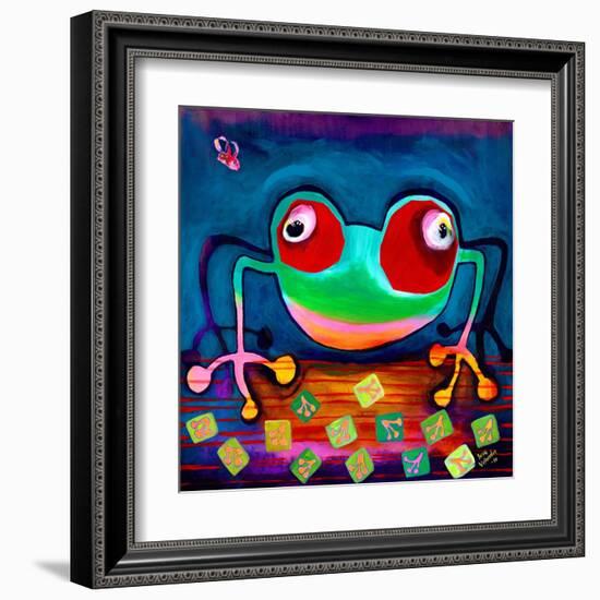 The Frog Jumps-Susse Volander-Framed Art Print