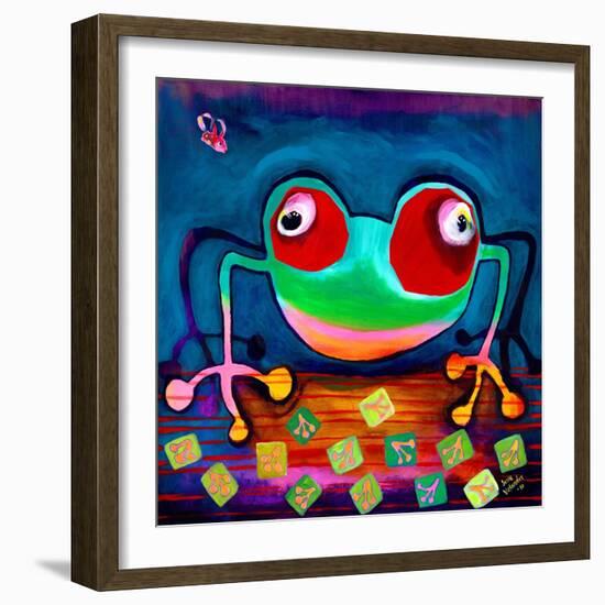 The Frog Jumps-Susse Volander-Framed Art Print