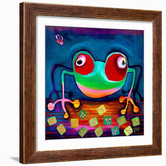 The Frog Jumps-Susse Volander-Framed Art Print