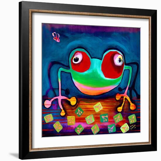 The Frog Jumps-Susse Volander-Framed Art Print