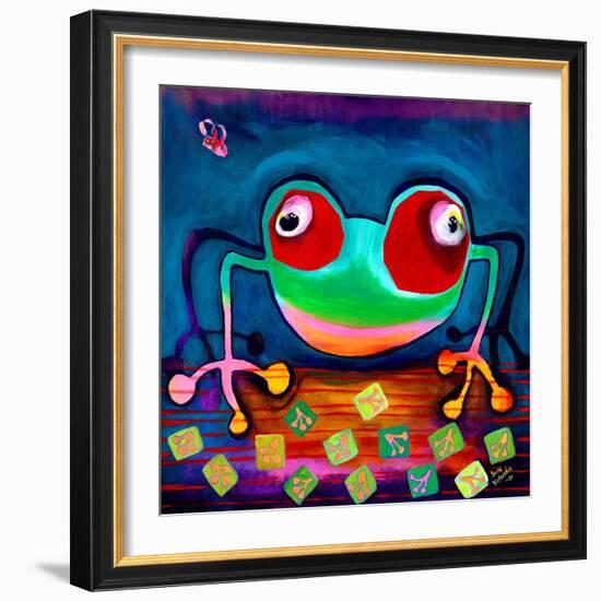 The Frog Jumps-Susse Volander-Framed Art Print