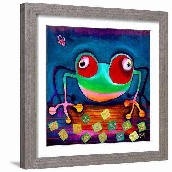 The Frog Jumps-Susse Volander-Framed Premium Giclee Print