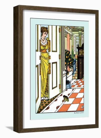 The Frog Prince, Greeting the Frog, c.1900-Walter Crane-Framed Art Print