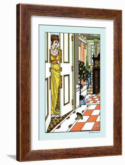 The Frog Prince, Greeting the Frog, c.1900-Walter Crane-Framed Art Print