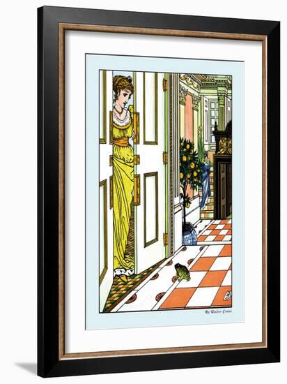 The Frog Prince, Greeting the Frog, c.1900-Walter Crane-Framed Art Print